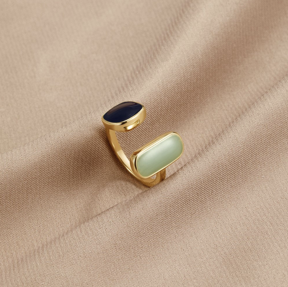 Bague Enroulée Aigue-Marine