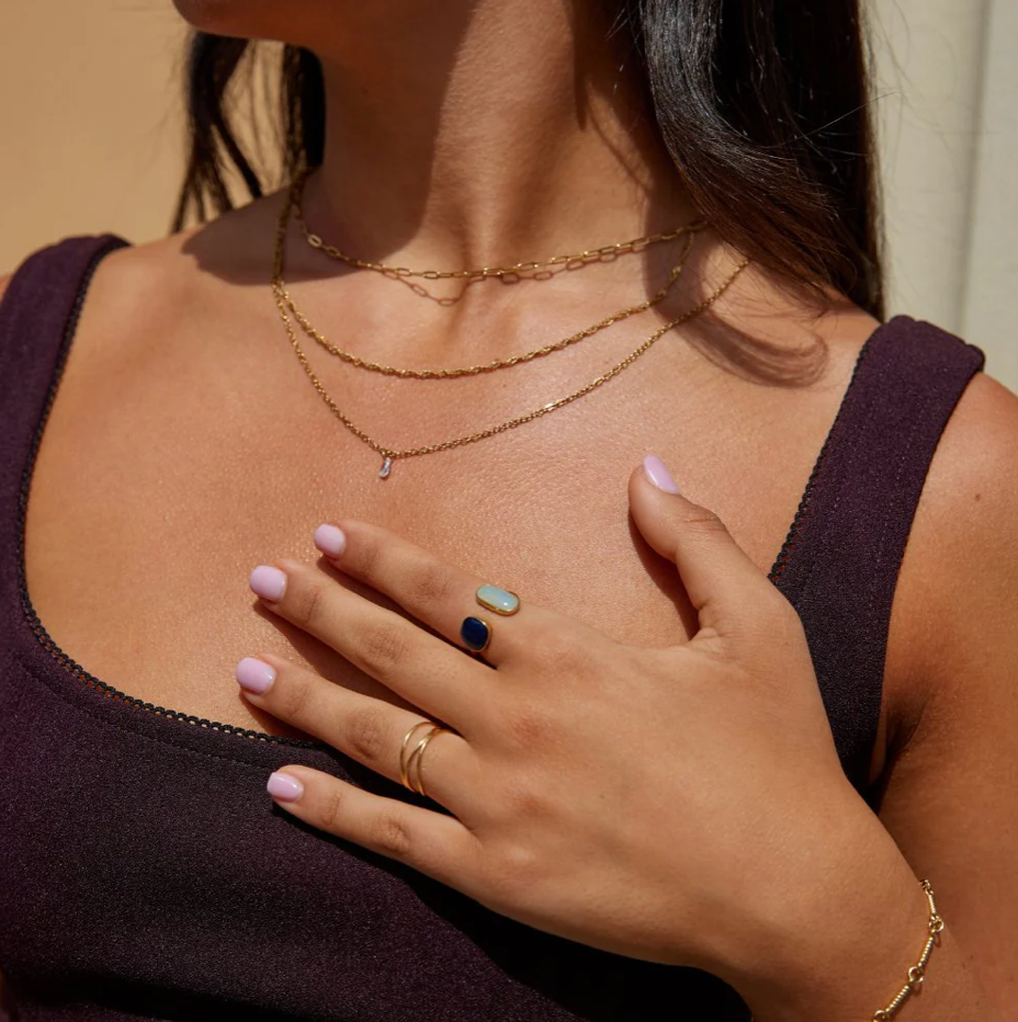 Bague Enroulée Aigue-Marine