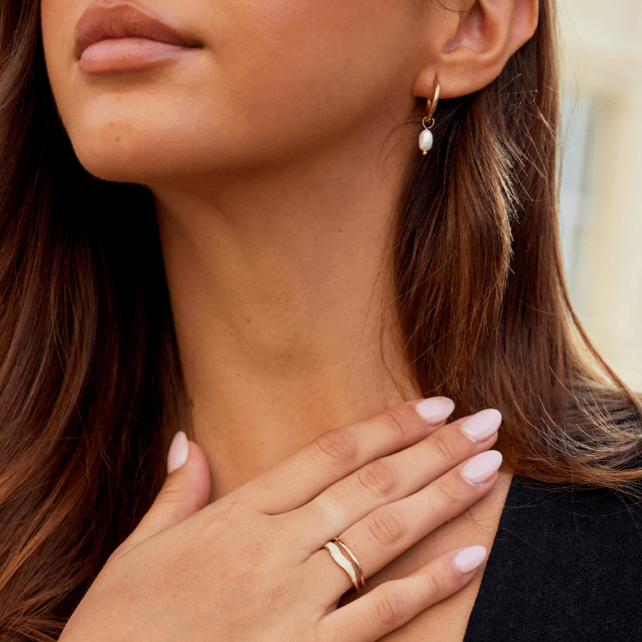 Bague Sahara Dorée à Effet Superposé