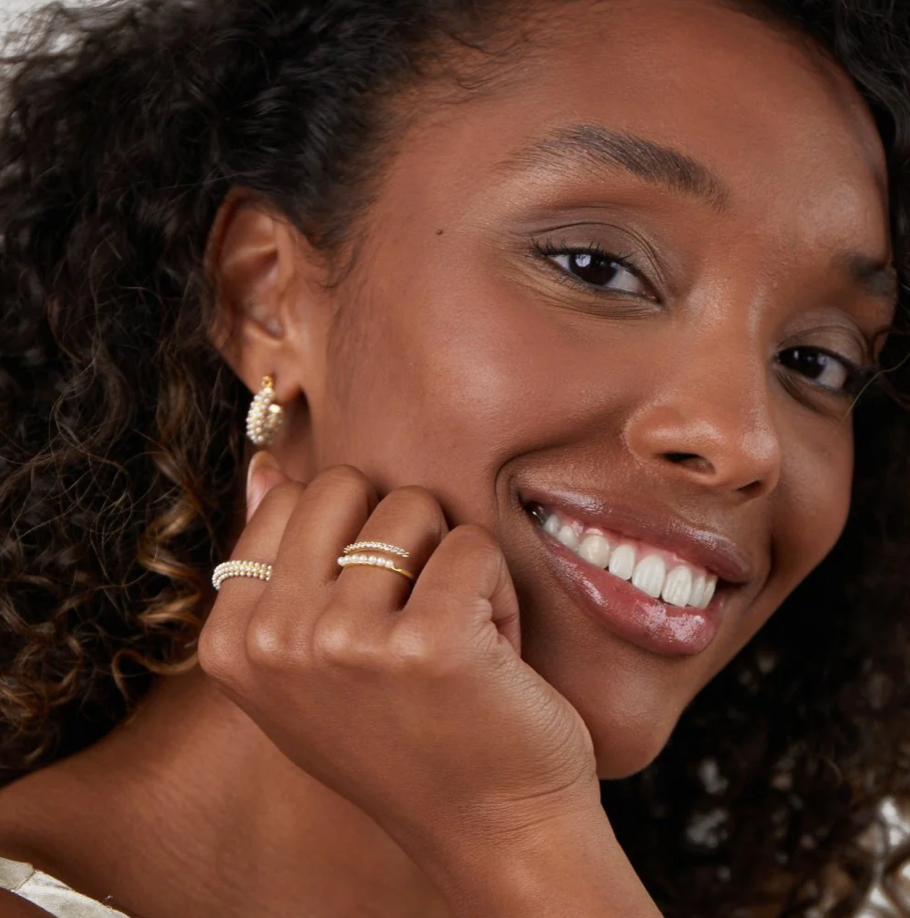 Bague Enroulée Perle et Cristal Wrap Me