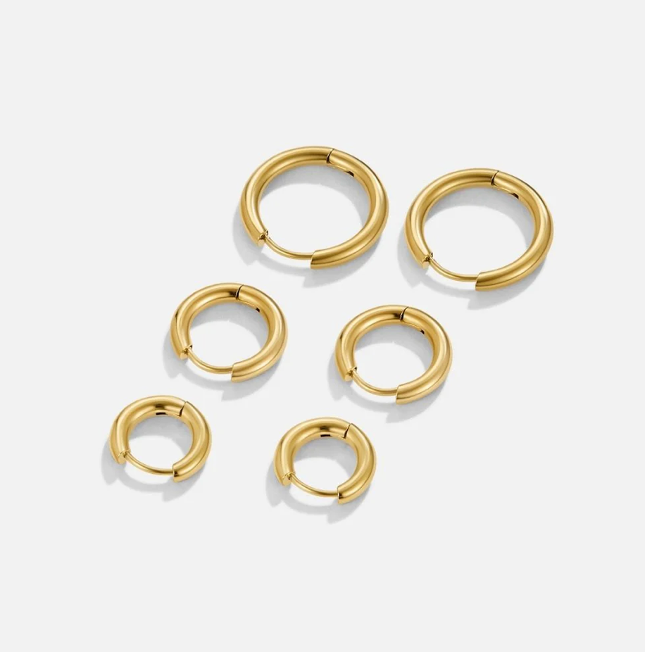 Set de Mini Créoles Trio Dorées