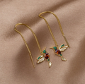 Boucles d’Oreilles Colibri Pampilles en Cristal