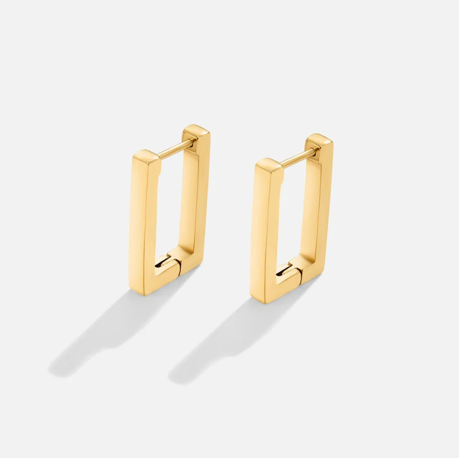 Créoles Rectangulaires Dorées