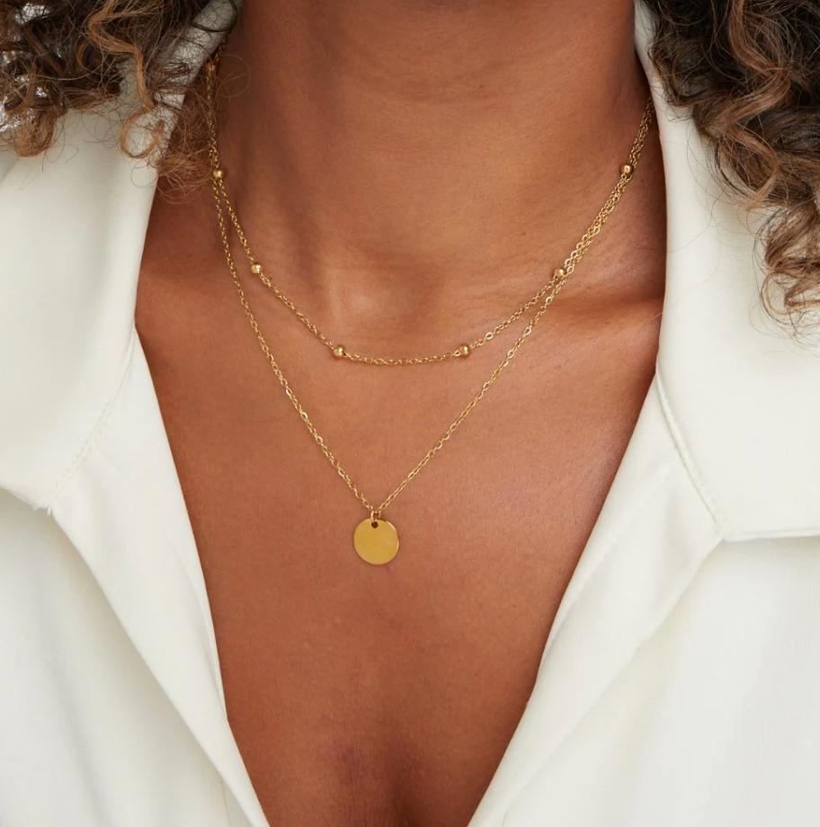 Collier à disques superposés