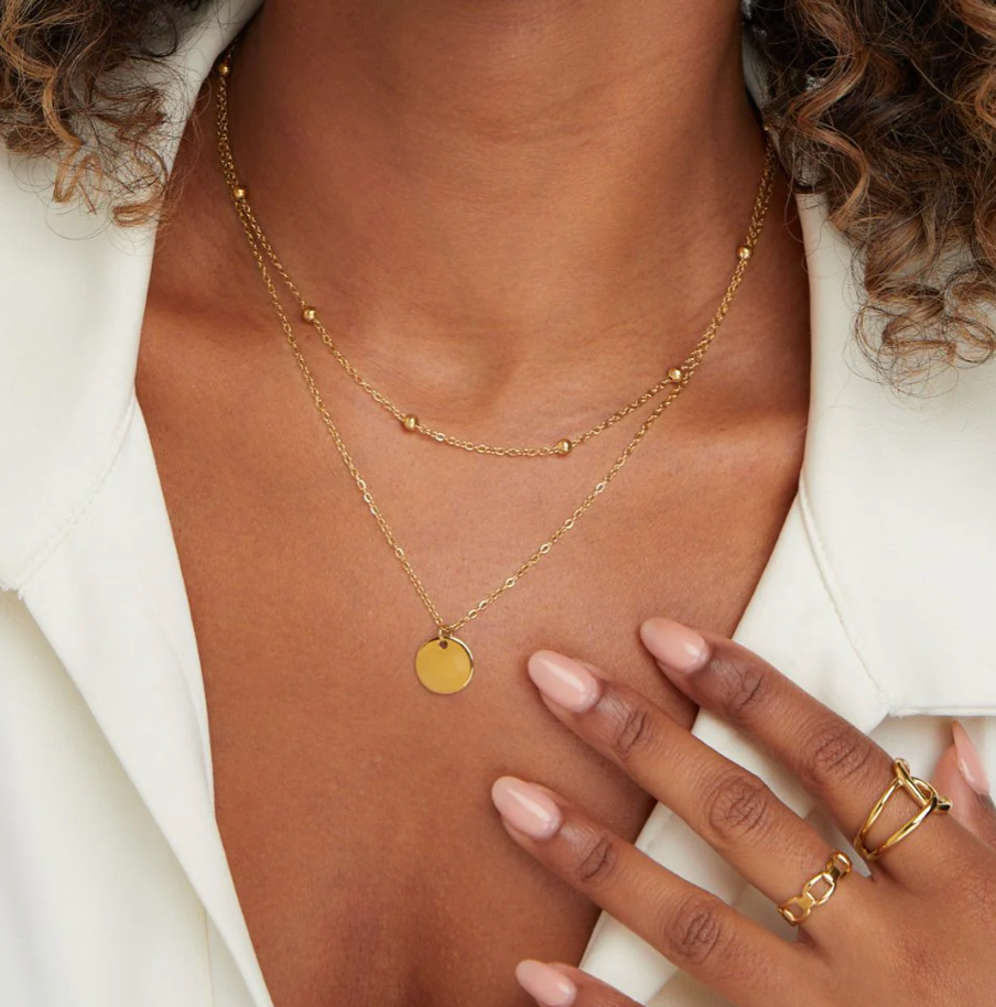 Collier à disques superposés