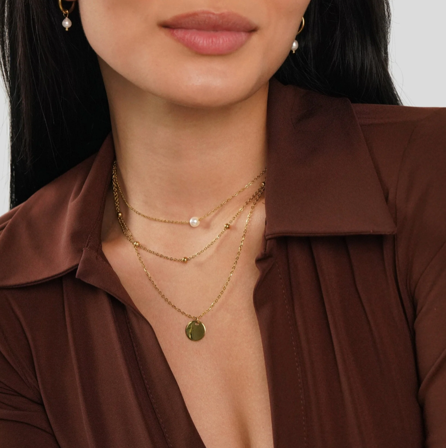 Collier à disques superposés