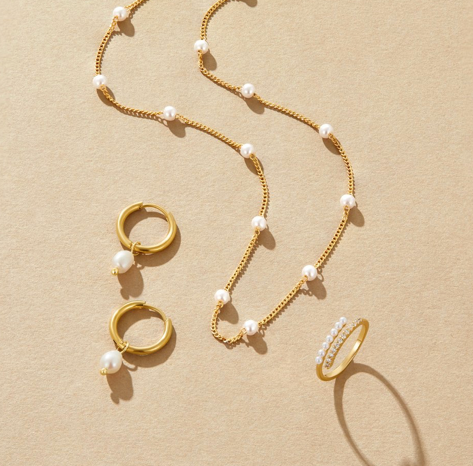 Collier argenté perle Nura