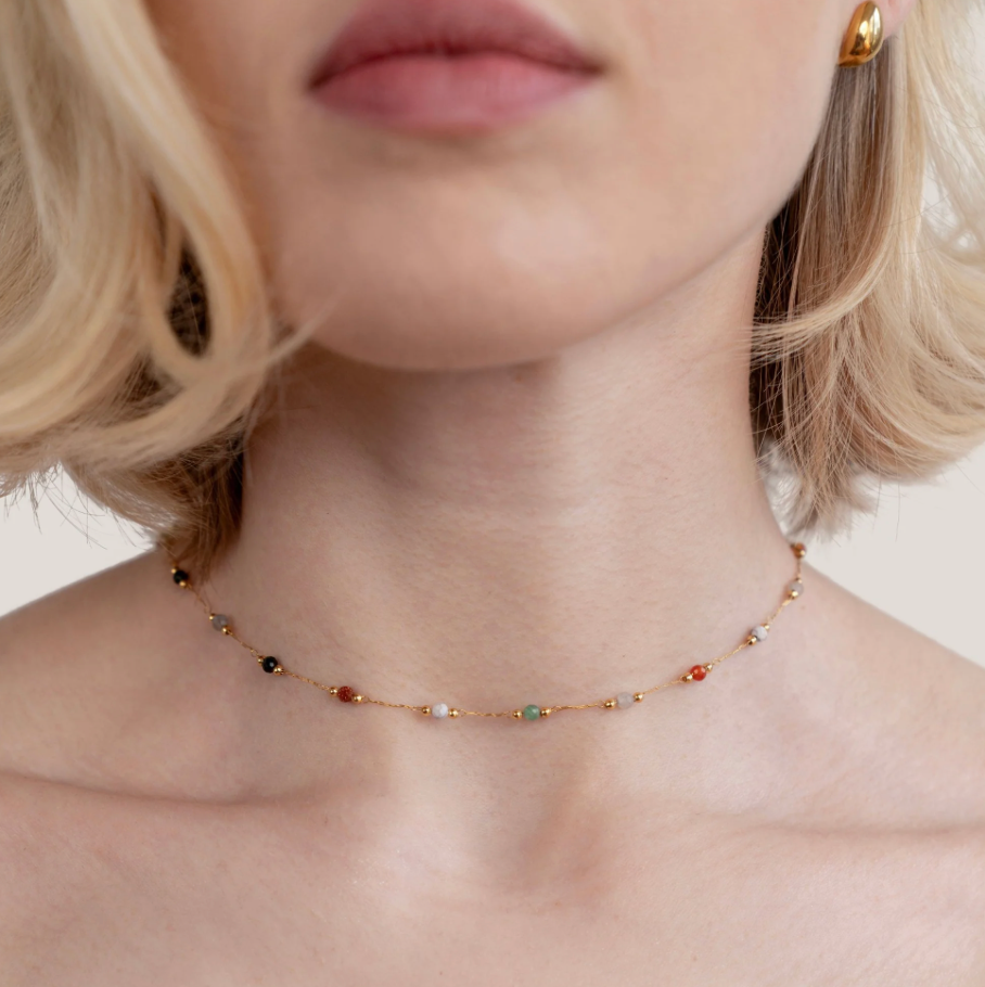 Collier Lulu en perles de pierre