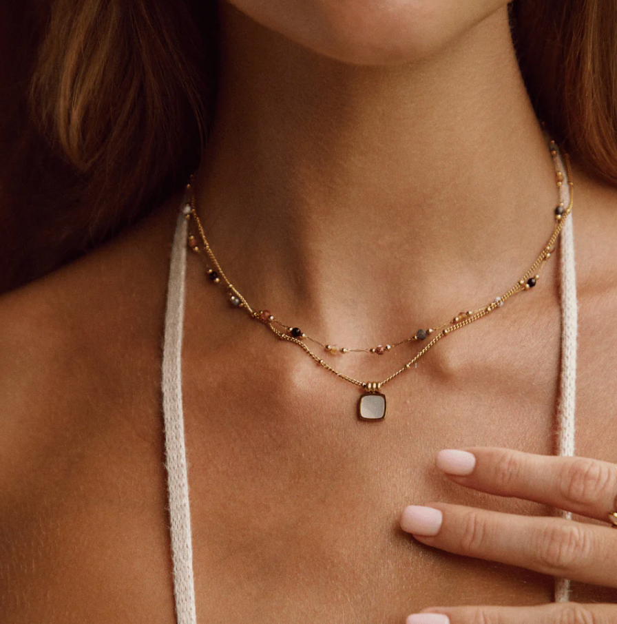 Collier Lulu en perles de pierre