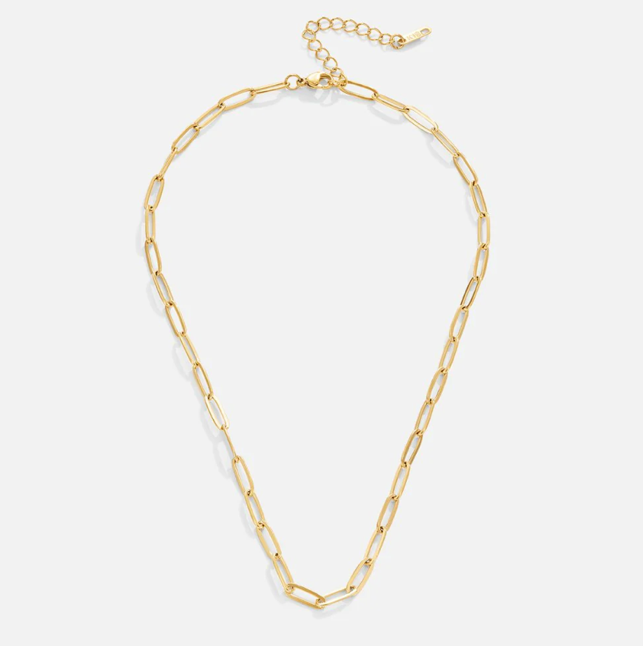 Collier doré maille trombone