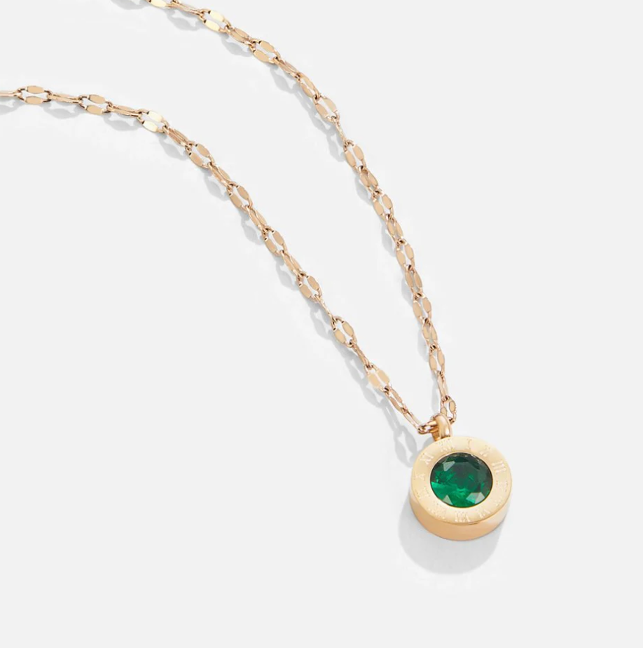 Collier Athena en cristal vert