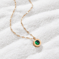 Collier Athena en cristal vert