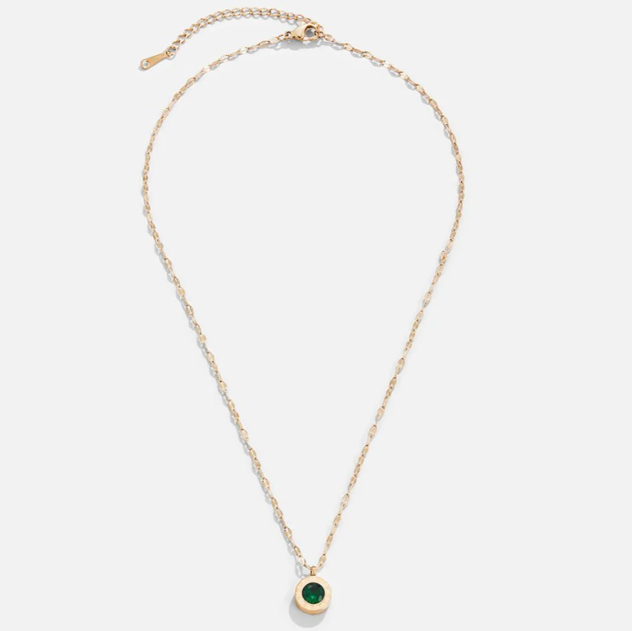 Collier Athena en cristal vert