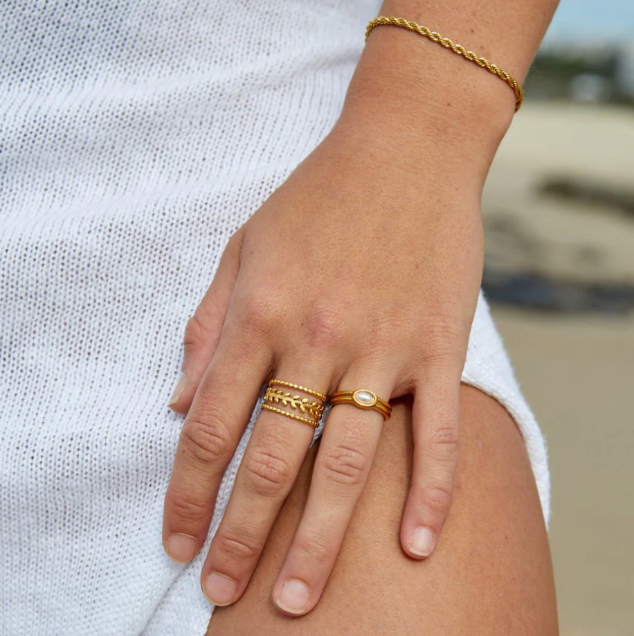 Bracelet torsadé plaqué or 18 carats