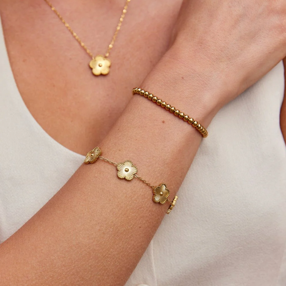 Bracelet Trèfle doré