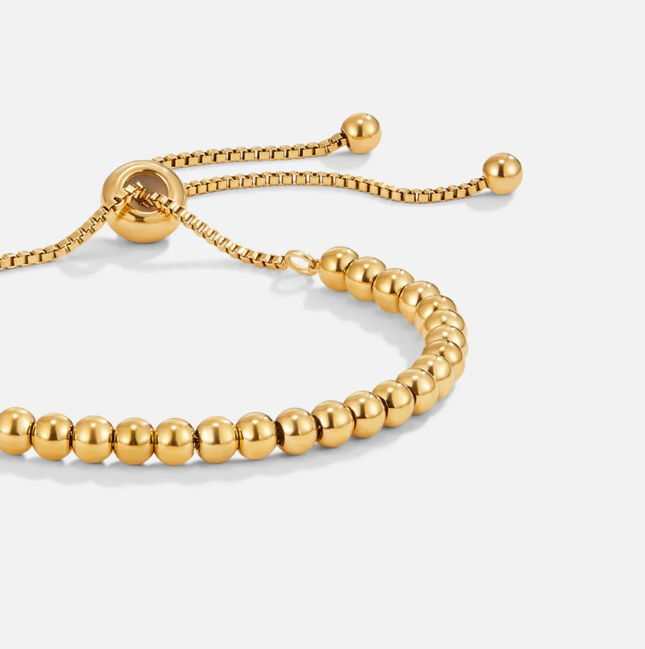 Bracelet Niloya en perles dorées