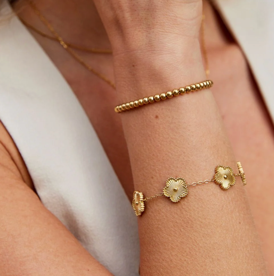 Bracelet Niloya en perles dorées