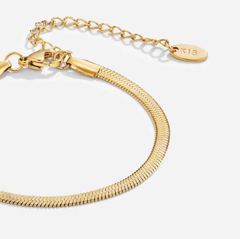 Bracelet Sarya chaîne serpent dorée