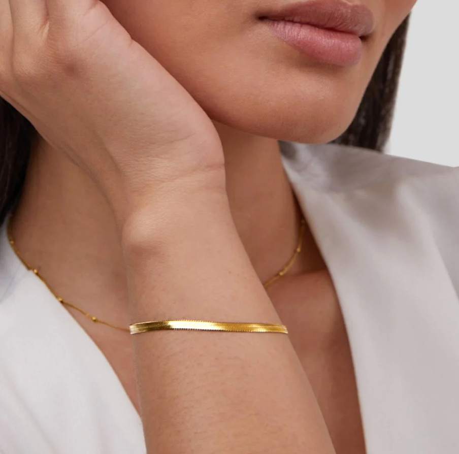 Bracelet Sarya chaîne serpent dorée