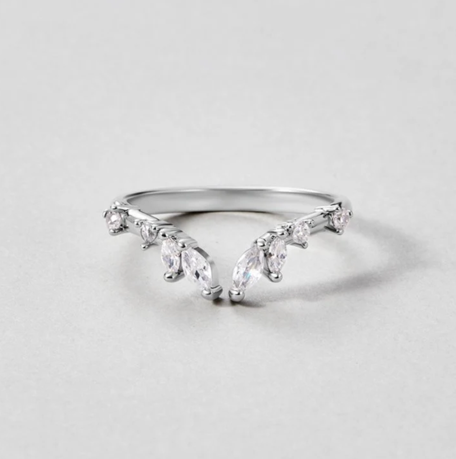 Bague Liane en Cristal Lily Finition Or