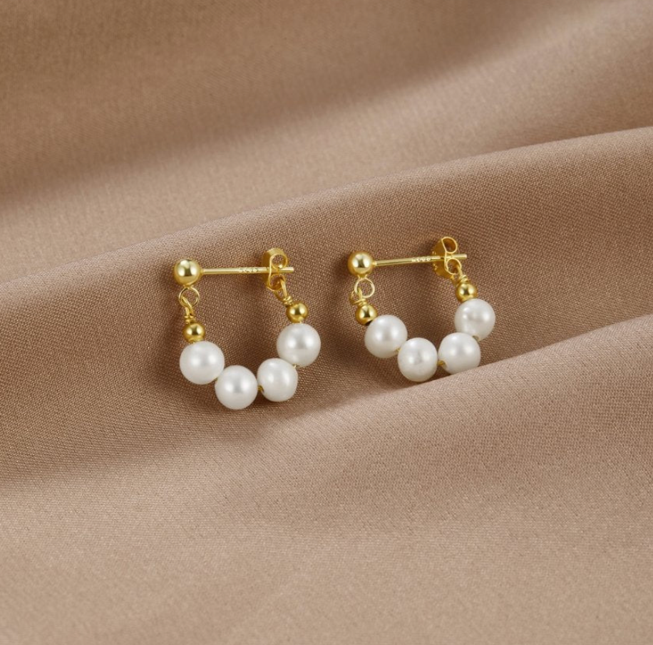 Créoles Celine à Perles