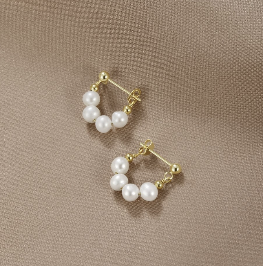 Créoles Celine à Perles