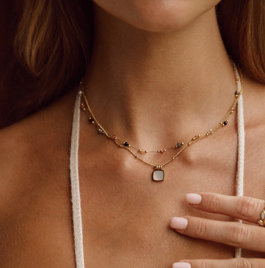 Collier pendentif noir Lucia