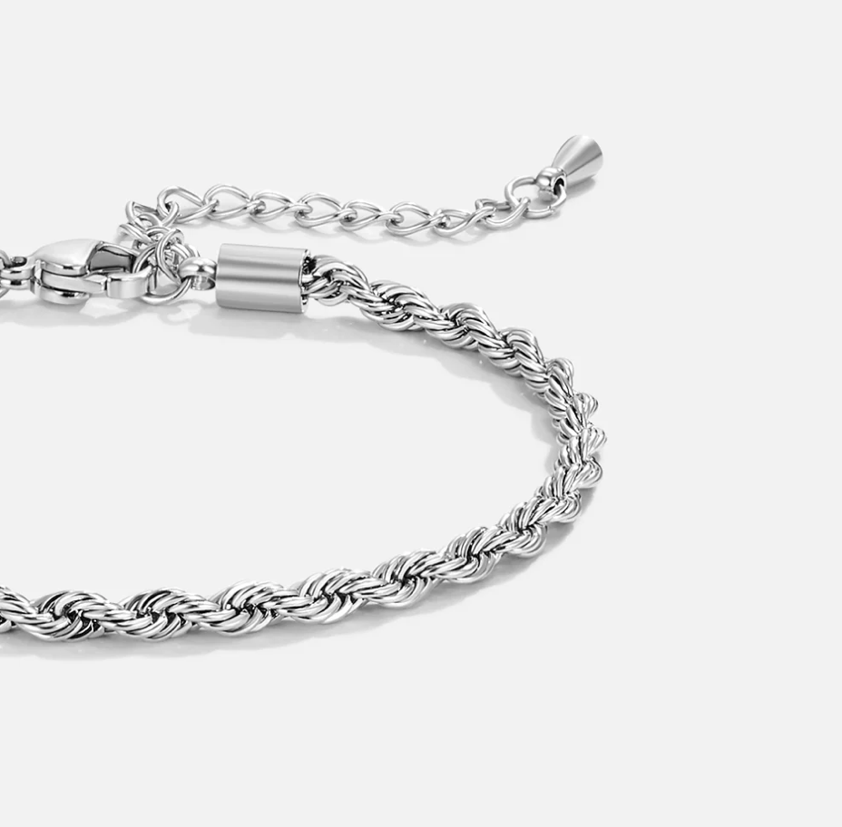 Bracelet torsadé plaqué or 18 carats