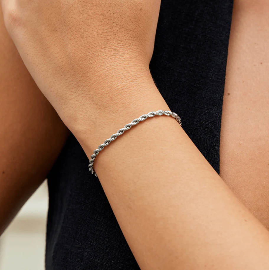 Bracelet torsadé plaqué or 18 carats