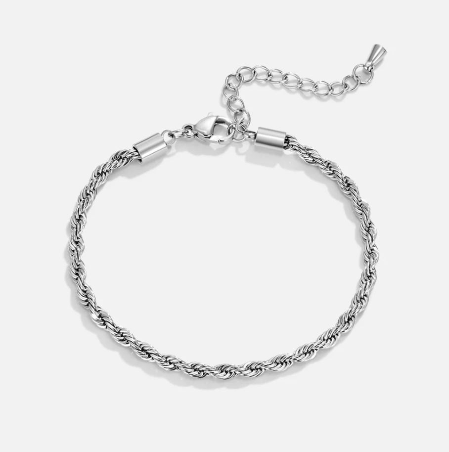 Bracelet torsadé plaqué or 18 carats